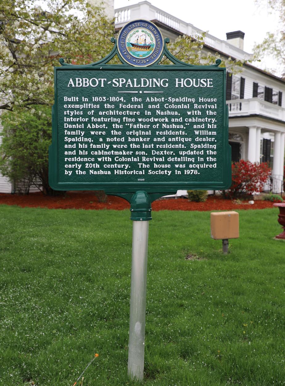 Abbot-Spalding House Historical Marker #267 - Nashua New Hampshire