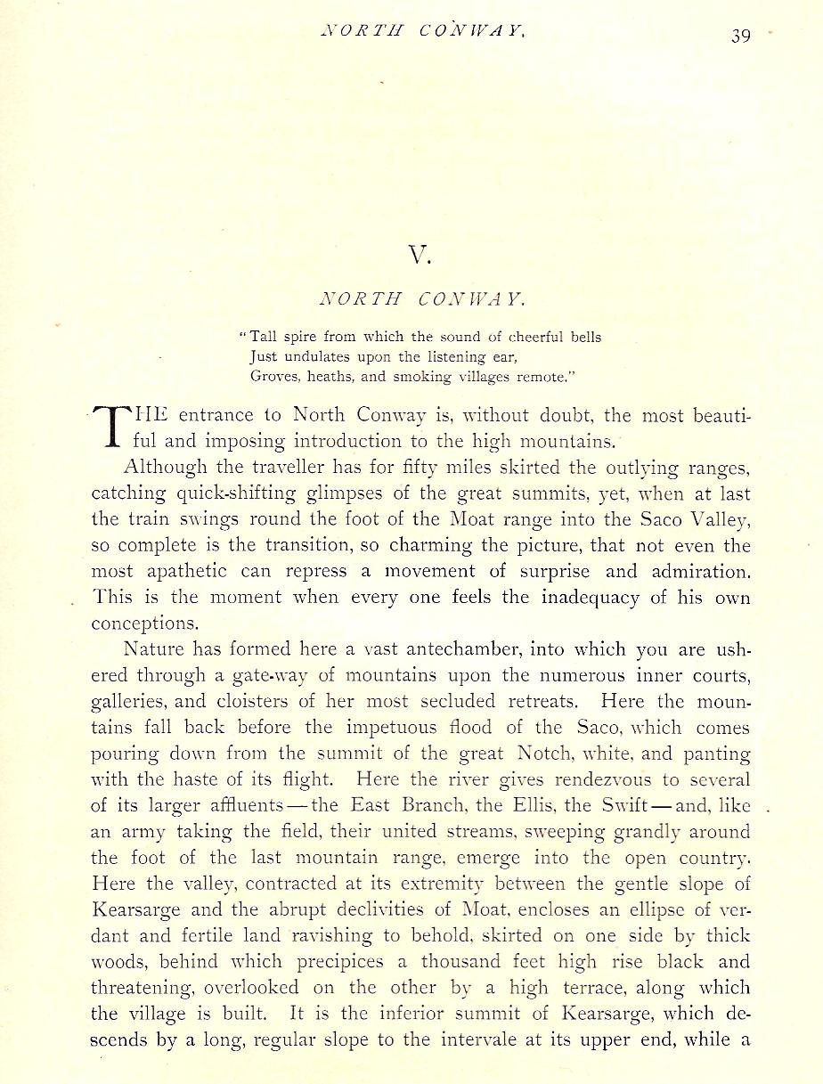 North Conway - The Heart of the White Mountains - 1882