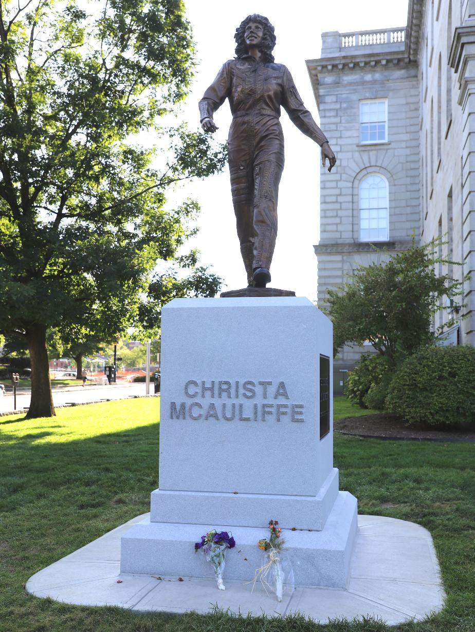 Christa McAuliffe Memorial Statue at the New Hampshire State House in Concord New Hampshire