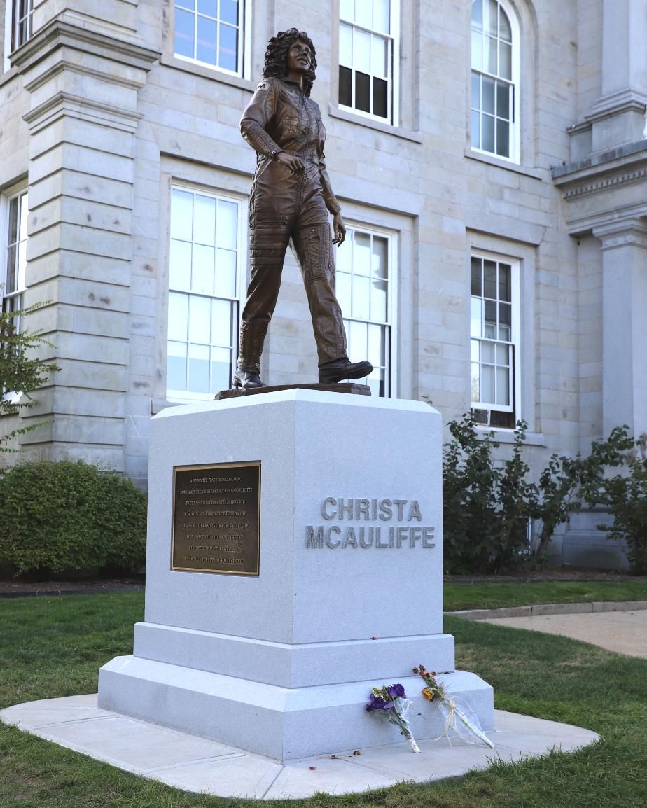 Christa McAuliffe Memorial Statue at the New Hampshire State House in Concord New Hampshire