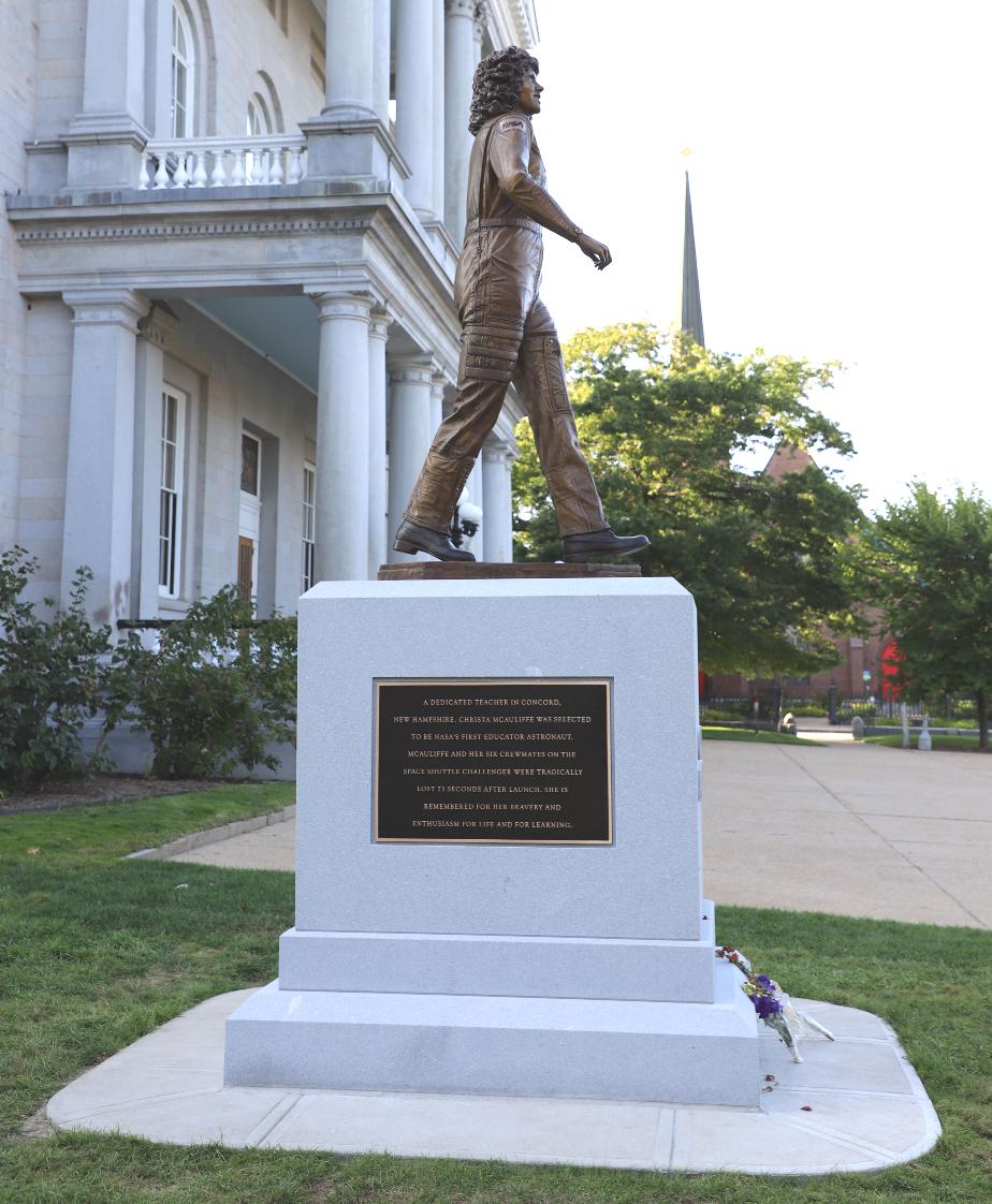 Christa McAuliffe Memorial Statue at the New Hampshire State House in Concord New Hampshire