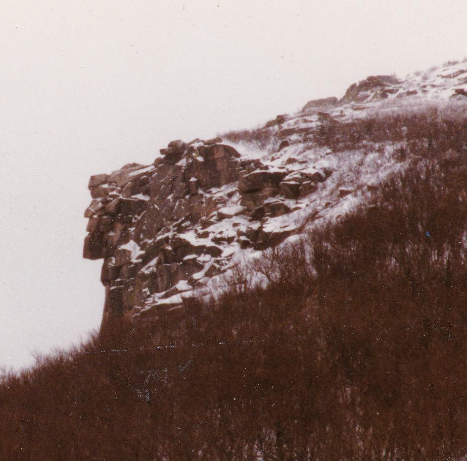 Old Man of the Mountain in Winter