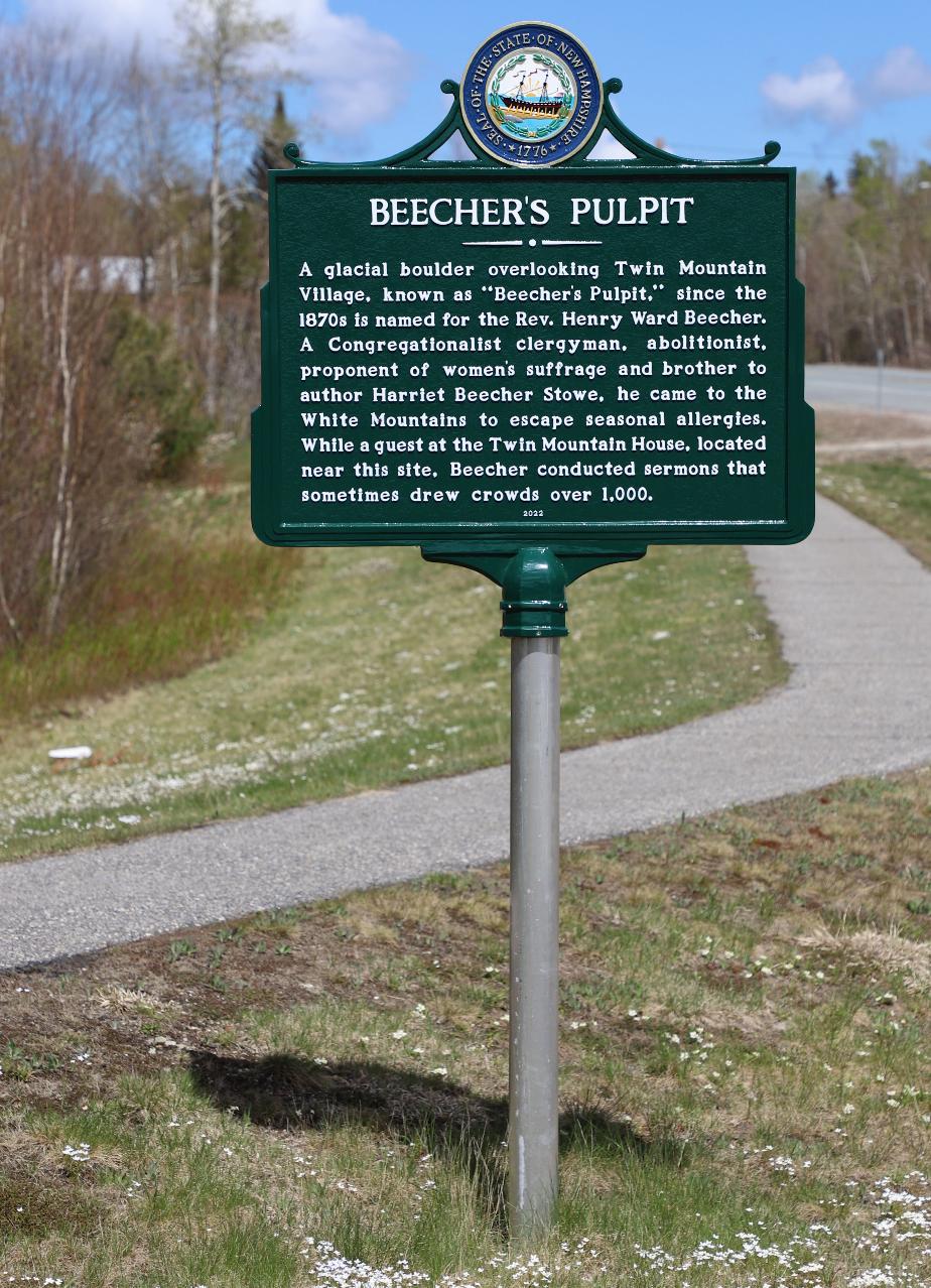 Beecher's Pulpit NH Historical MArker #274 - Carroll New Hampshire