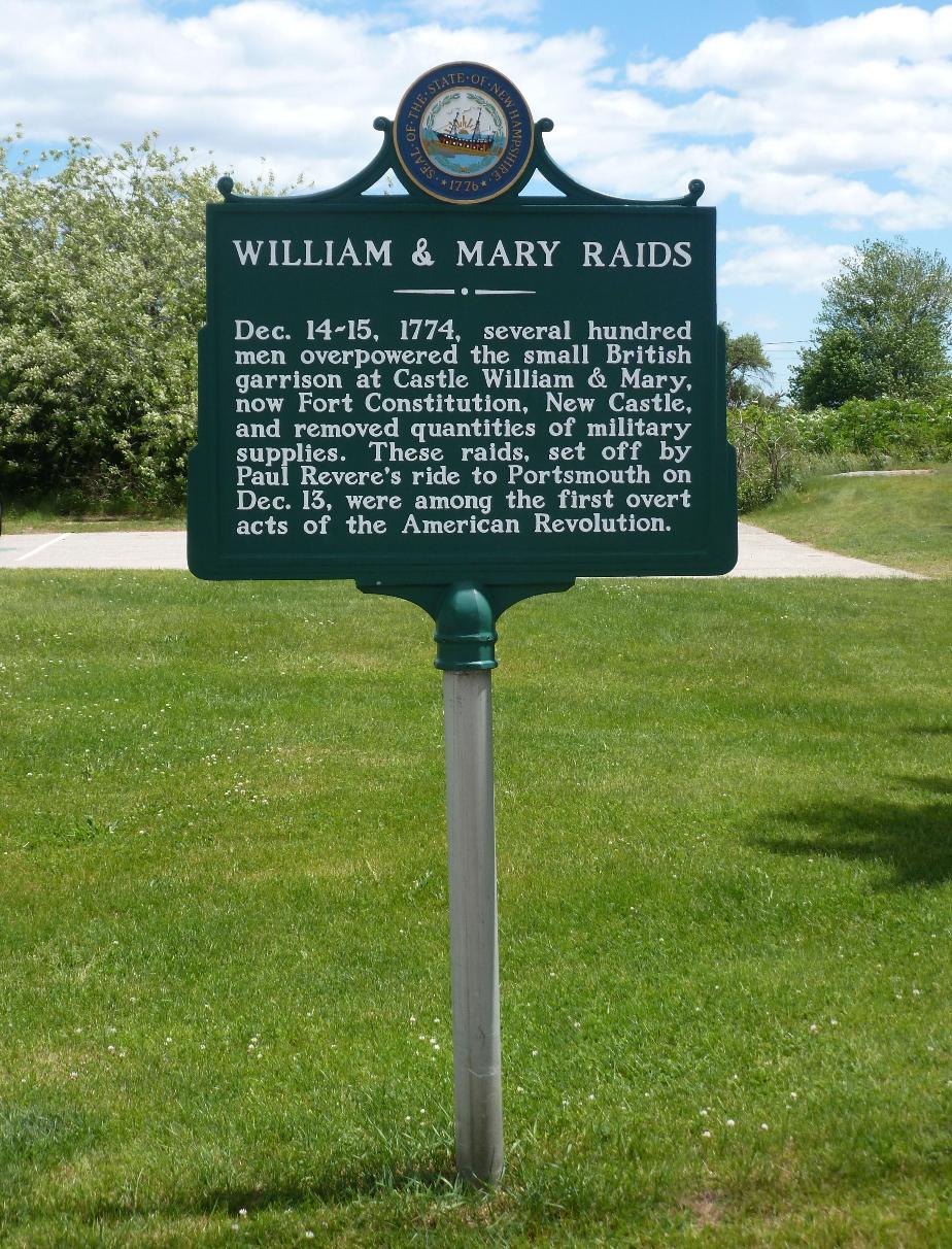 Fort William & Mary Raid Historical Marker
