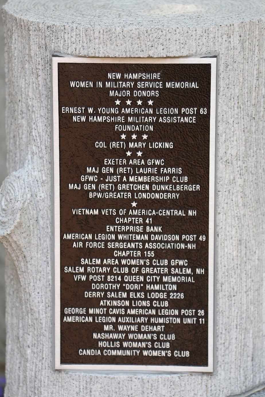 NH Women in Military Service Memorial June 12 2025