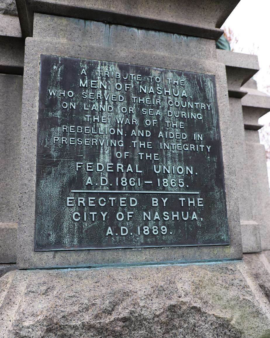 Nashua NH Civil War Monument