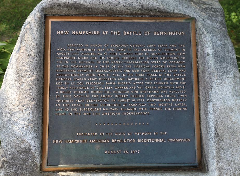 Battle of Bennington Historical Marker - Bennington Vermont