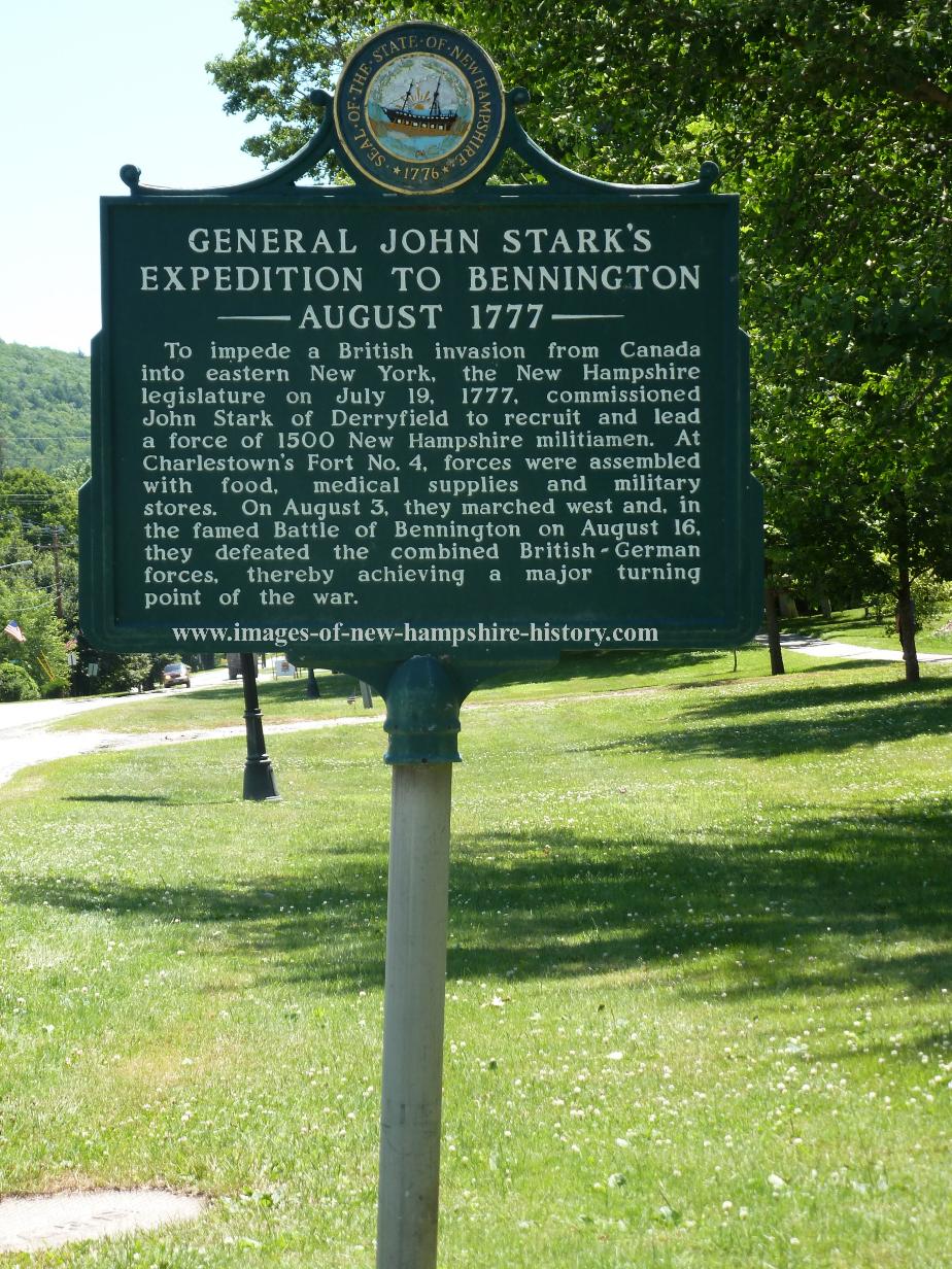 General John Stark Expedition to Bennington NH Historical Marker