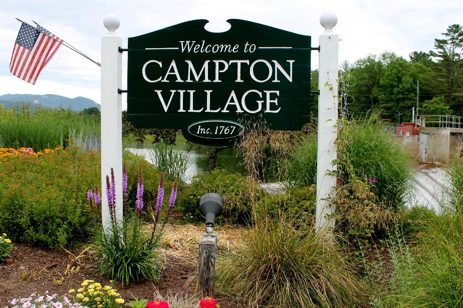 Campton Village NH Town Welcome Sign
