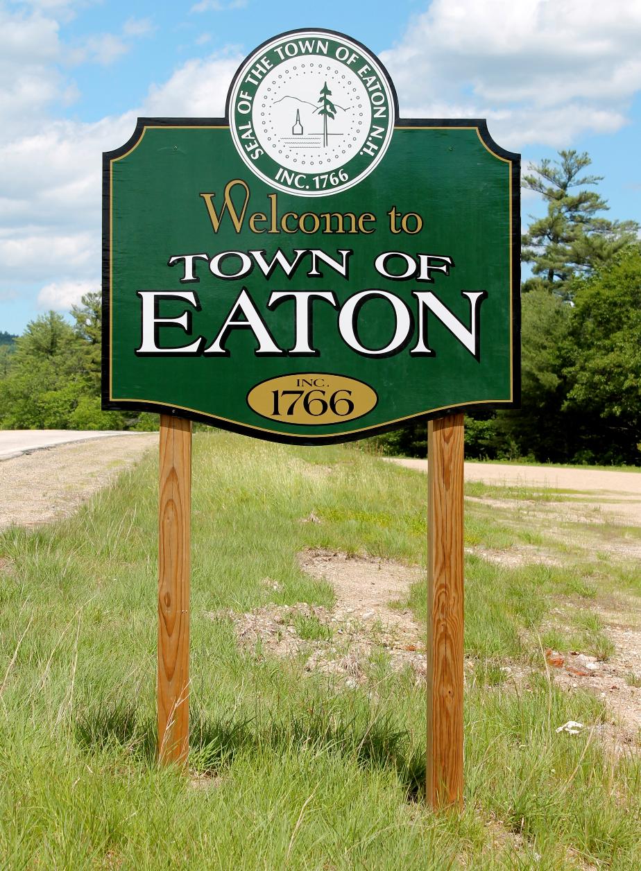 Eaton New Hampshire Welcome Sign