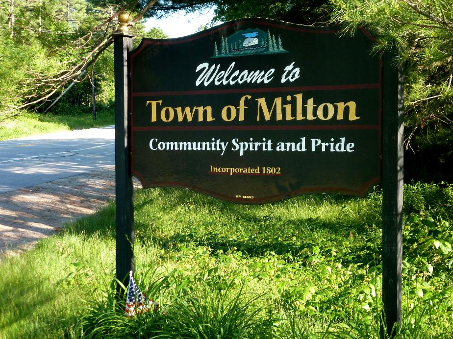 Milton New Hampshire Town Sign