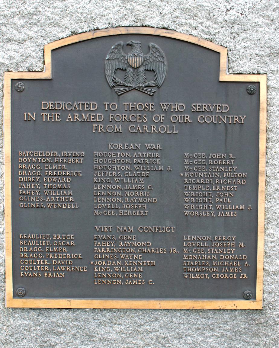 Carroll New Hampshire Veterans Memorial